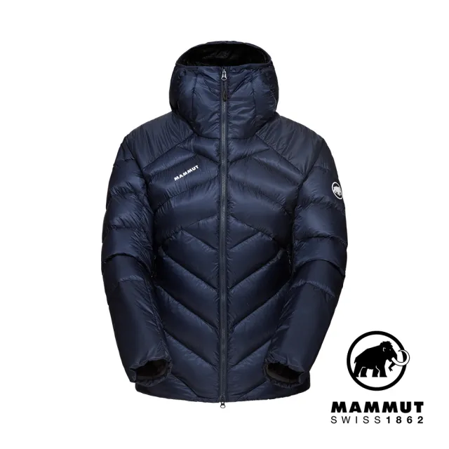 【Mammut 長毛象官方直營】Taiss IN Hooded Jacket W 專業防風防潑水羽絨外套 海洋藍/黑 女款 #1013-03290