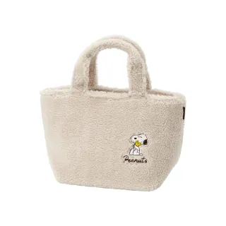 【Skater】SNOOPY 史努比 絨毛保溫保冷購物袋 手提袋 S