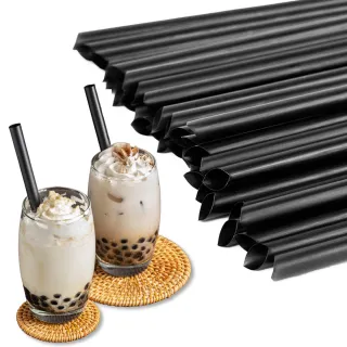 【AHOYE】一次性珍珠大吸管 100入-斜口-23x1.1CM 獨立包裝(粗吸管)