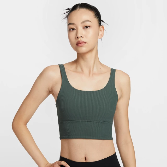 NIKE 耐吉 運動內衣 女款 輕度支撐 長版 AS W NK INF WIDE RIB BRA 綠 HF1543-338