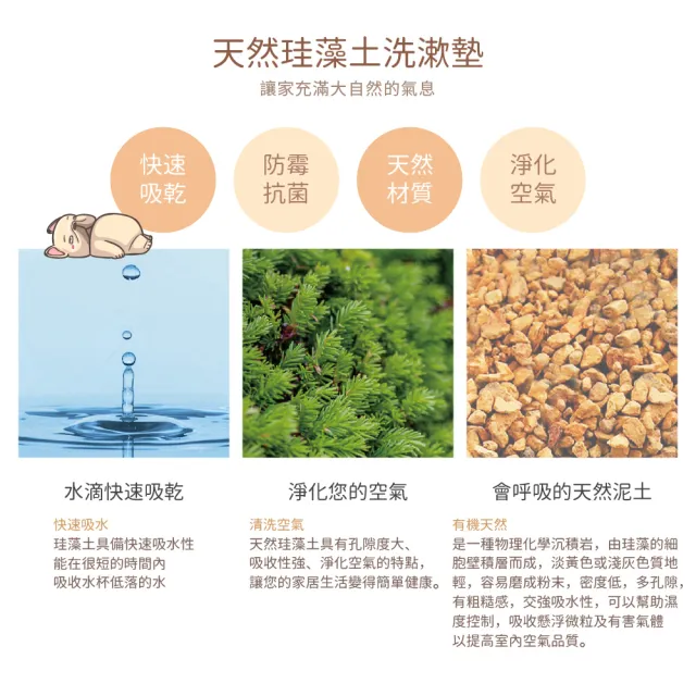 【收納王妃】皮古 硬式珪藻土洗漱墊 硬式珪藻土 杯墊 瀝水 洗漱墊(尺寸24*8*0.9cm)