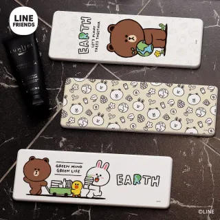 【收納王妃】LINE 硬式珪藻土洗漱墊 硬式珪藻土 杯墊 瀝水 洗漱墊(尺寸24*8*0.9cm)