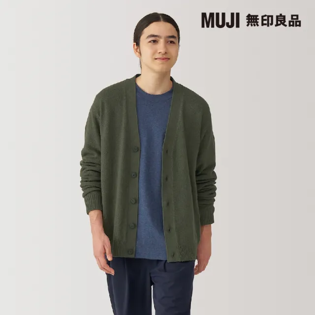 【MUJI 無印良品】男大豆纖維中密織V領開襟衫(共4色)