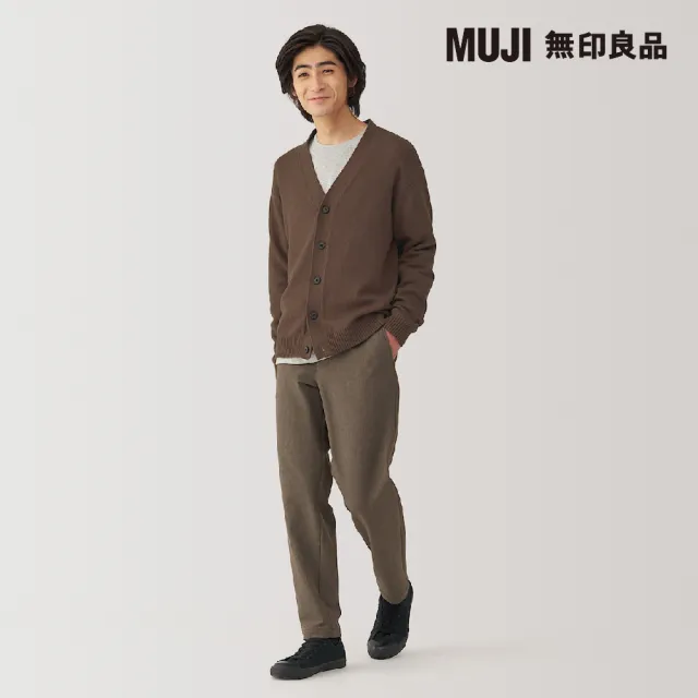 【MUJI 無印良品】男大豆纖維中密織V領開襟衫(共4色)