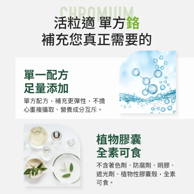 【德國 Natural Fit 活粒適】鉻200膠囊 六入組 90粒/入(素食 單方鉻200微克 穩定醣類代謝)