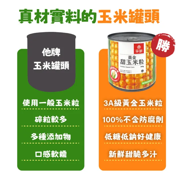 【爭鮮】黃金甜玉米粒(340g*6罐)