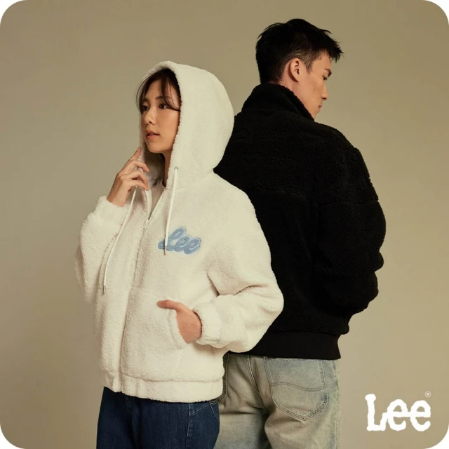 Lee 女裝 休閒外套 / 刷毛 羔羊絨 奶油白 季節性版型(LL220426698)