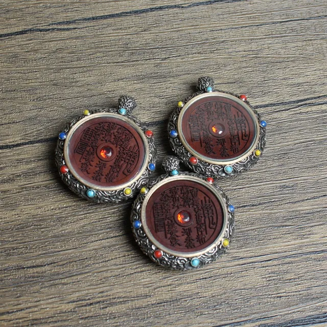 【禧禧珠寶】棗木山鬼花錢掛件