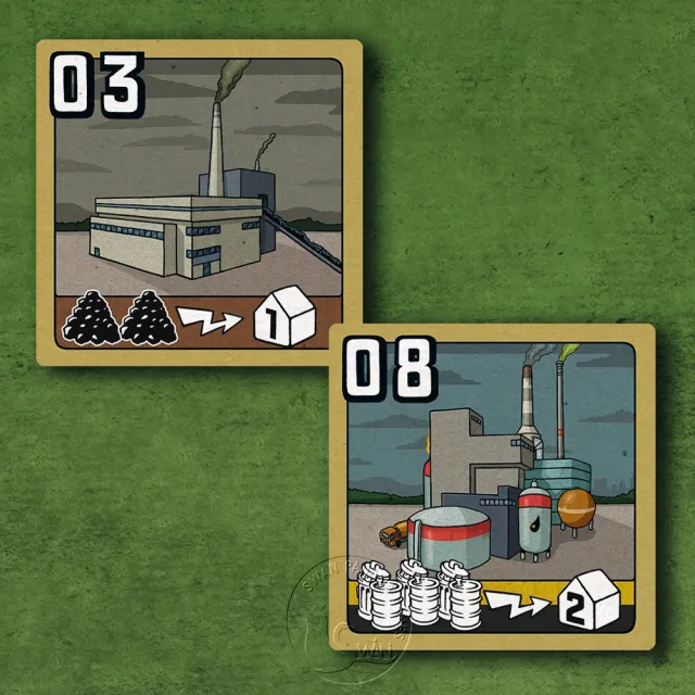 【新天鵝堡桌遊】電力公司擴充14：全新電廠卡#2POWER GRID RECHARGED THE NEW POWER PLANTS - SET 2