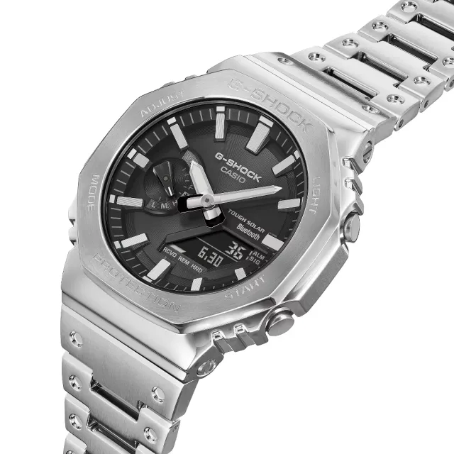 【CASIO 卡西歐】全金屬智慧太陽能錶 碳黑 44.4mm(GM-B2100SD-1A)