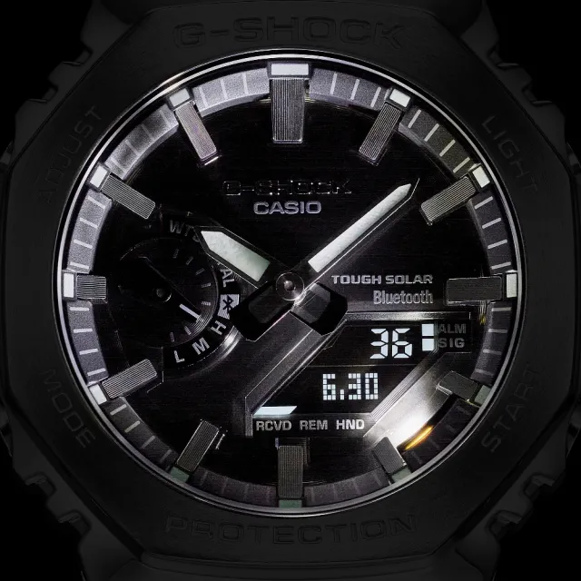 【CASIO 卡西歐】全金屬智慧太陽能錶 碳黑 44.4mm(GM-B2100SD-1A)