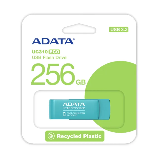 【ADATA 威剛】UC310 ECO 256GB USB3.2環保隨身碟