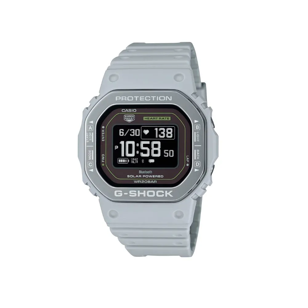 【CASIO 卡西歐】G-SHOCK G-SQUAD系列 太陽能 藍牙運動電子錶_灰_DW-H5600MB-8A9_44.5mm
