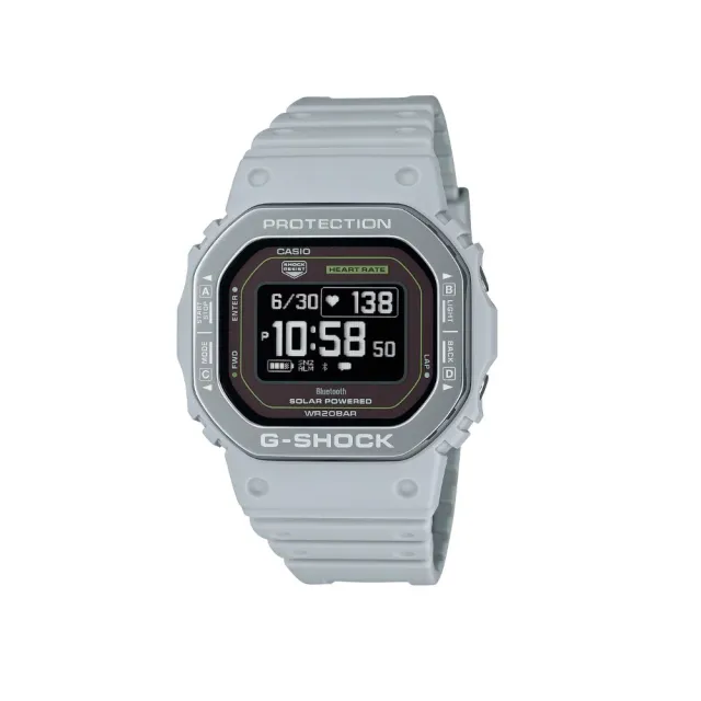 【CASIO 卡西歐】G-SHOCK G-SQUAD系列 太陽能 藍牙運動電子錶_灰_DW-H5600MB-8A9_44.5mm