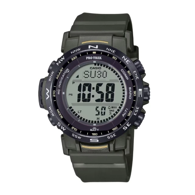 CASIO 卡西歐 PRO TREK 電波 太陽能電力 三重感應器 戶外探險 PRW-35Y-3B_44.6mm