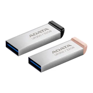 【ADATA 威剛】UR350 32GB USB3.2金屬隨身碟(黑/奶茶)