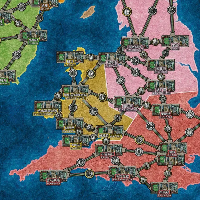 【新天鵝堡桌遊】電力公司擴充8：北歐/英國&愛爾蘭地圖(全家一起來/玩家跑團讚/送禮最大方)