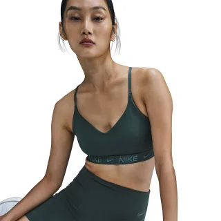 【NIKE 耐吉】運動內衣 女款 輕度支撐 可調式 AS W NK DF INDY LGT SPT BRA 綠 FD1063-338