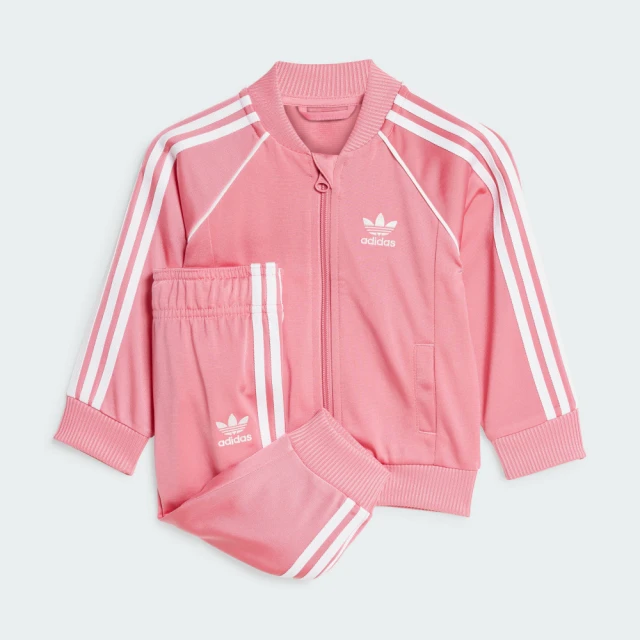 adidas 愛迪達 套裝 長袖上衣 童裝 男女童 運動 三葉草 SST TRACKSUIT 粉 IX5172