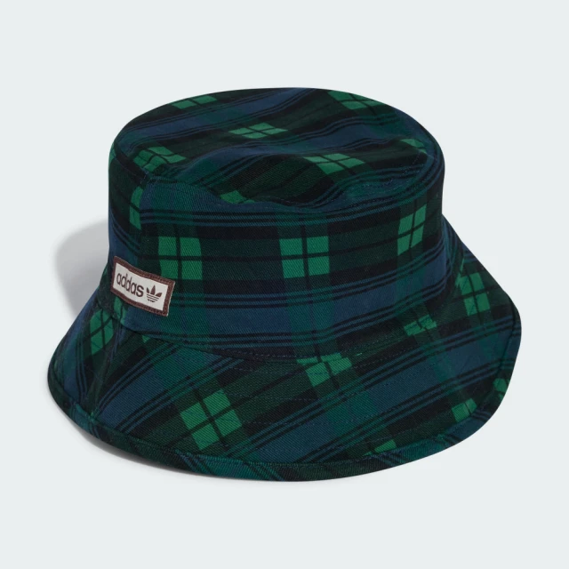 adidas 愛迪達 帽子 漁夫帽 運動帽 遮陽帽 三葉草 TARTAN BUCKET 藍綠 IY1543