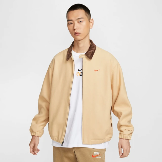 NIKE 耐吉 外套 男女款 中性款 夾克 運動立領外套 AS U NK WVN TWILL PREM JKT GCE 卡其 HQ4744-233