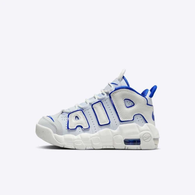 NIKE 耐吉 Air More Uptempo PS 中童 休閒鞋 運動 大AIR 氣墊 白藍(FN4858-100)