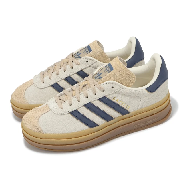 adidas 愛迪達 休閒鞋 Gazelle Bold W 女鞋 米白 棕 三條紋 厚底 增高 粗毛尼 愛迪達(JQ5126)