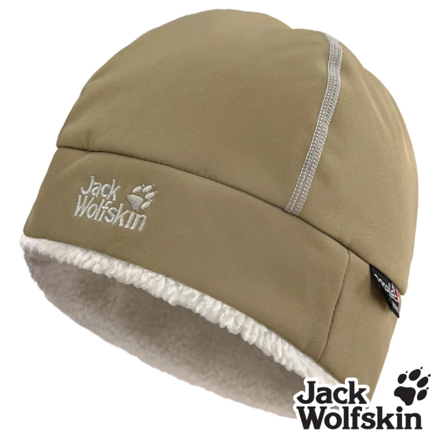 Jack wolfskin 飛狼 羊羔絨防水保暖帽『卡其』(PORELLE 防水 + PrimaLoft 保暖紗)