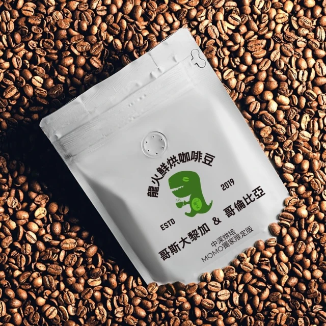 LongCoffee 龍火咖啡 精品級中深烘焙莊園咖啡豆/哥倫比亞&哥斯大黎加/醇濃回甘韻味(一磅裝x2包)