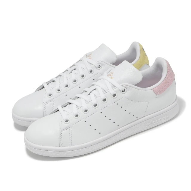 adidas 愛迪達 休閒鞋 Stan Smith J 大童 女鞋 白 粉紅 黃 小白鞋 史密斯 愛迪達(IE0356)