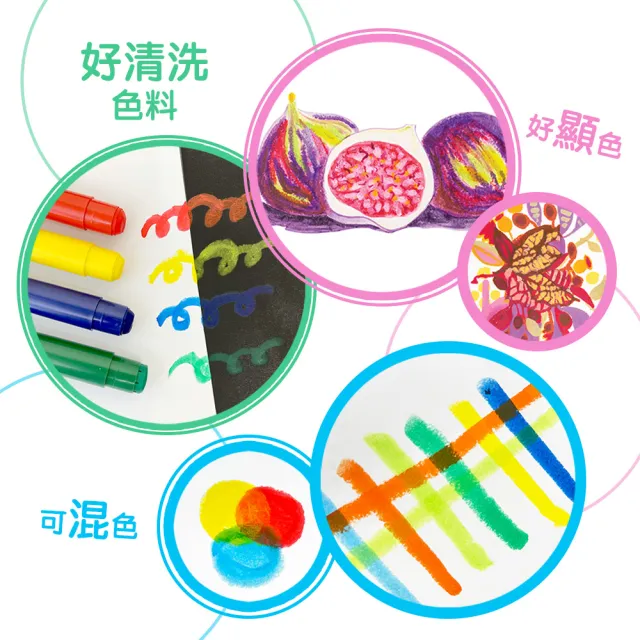 澳洲Zart 絲滑彩繪棒6色x2套組_亮彩+耶誕(固體水彩棒.水彩管狀膏)
