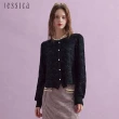【JESSICA】氣質甜美小方領緹花羊毛針織上衣外套J44502