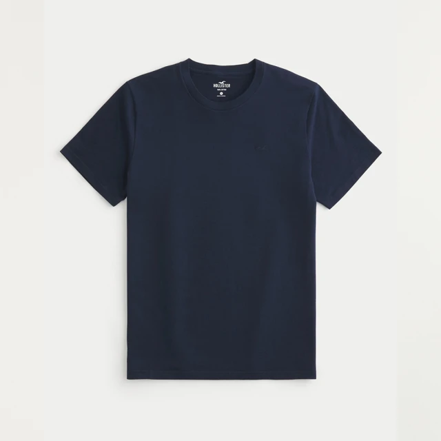 HOLLISTER Co HCO 海鷗 經典圓領小海鷗素面短袖T恤 上衣-深藍色(平輸品/春夏必備/短T)