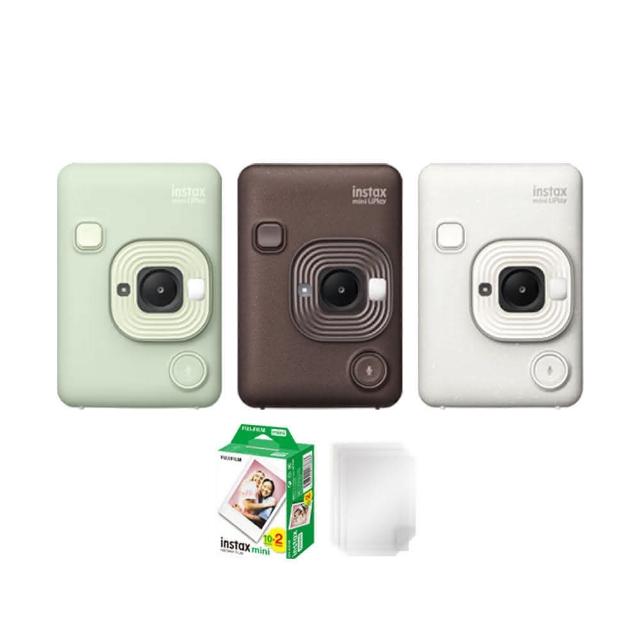 【FUJIFILM 富士】Instax Mini Liplay 拍立得相機(20張底片透明保護套20入組合)