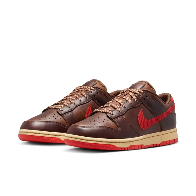 NIKE 耐吉 休閒鞋 男鞋 運動鞋 皮革 DUNK LOW RETRO 咖 HQ3448-262