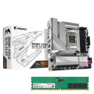 【GIGABYTE 技嘉】板+16Gx2組合★B650M AORUS ELITE AX ICE DDR5 主機板+記憶體RAM
