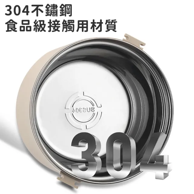【好拾選物】日系304不銹鋼保溫便當盒/手提多功能防燙飯盒/三層獨立食盒