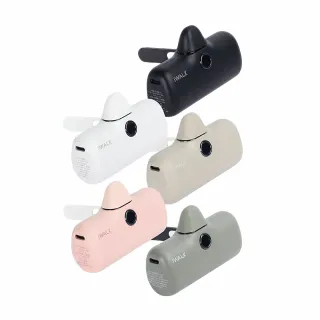 【iWALK】LPS001L 5000mAh 手機支架快充直插式口袋行動電源(Lightning/Type-C任選/具Wh標示)