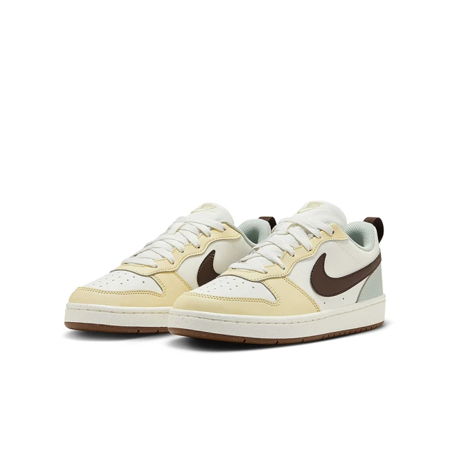 NIKE 耐吉 休閒鞋 女鞋 大童 運動鞋 COURT BOROUGH LOW RECRAFT GS 白黃綠 HV1804-121