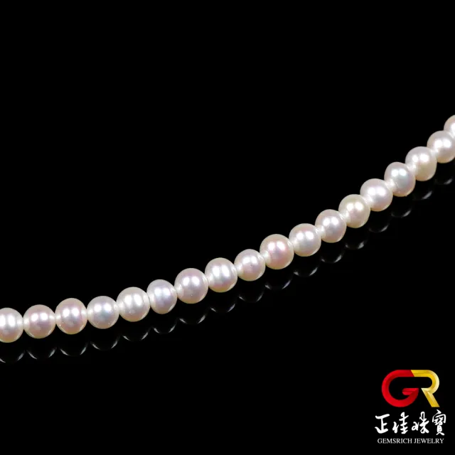 【正佳珠寶】天然珍珠 超頂級全美高光體 3mm 珍珠項鍊｜可調式925銀