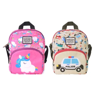 【HUGGER】好飽包跨肩包-獨角獸/小汽車(側背包 斜背包 單肩包 小朋友幼兒童輕量隨身包)