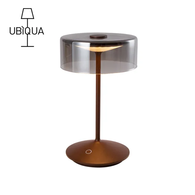 【義大利UBIQUA】Crystal 時尚雅緻風USB充電式檯燈-多色可選(觸控檯燈/USB檯燈/護眼檯燈)