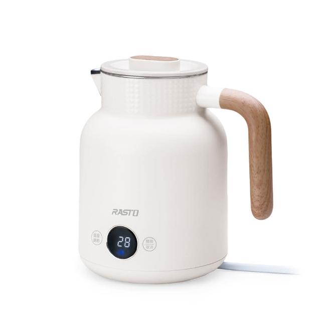 RASTO AE3 電熱水壺（型號R-ARE003）容量1公升以下，採用304不鏽鋼內膽，電壓110V/60Hz，消耗功率700~800W，尺寸20x15.6x23cm，重量僅1050g。中國製造，提供1年保固及BSMI許可字號R53771。快速沸騰、安全耐用，適閤家庭辦公室使用，提升您的煮水效率。