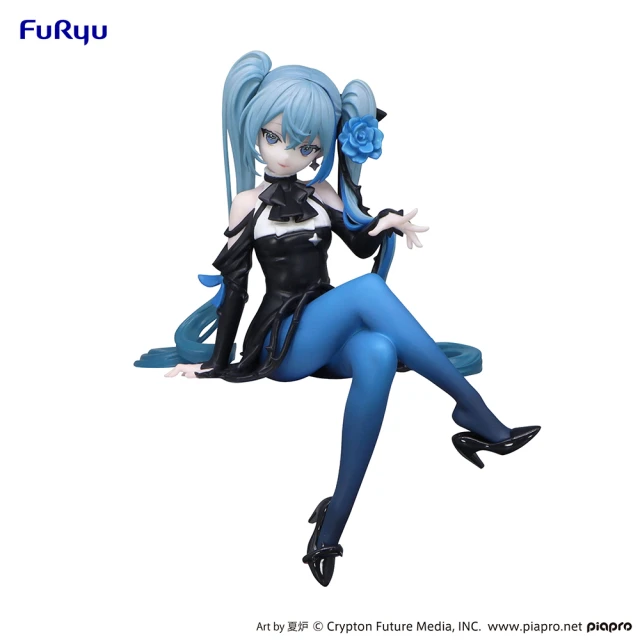 FuRyu 初音未來 藍色玫瑰泡麵蓋公仔