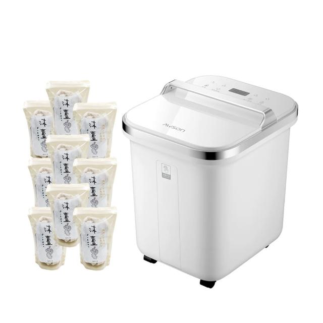 【日本AWSON】全自動電動滾輪高桶泡腳機/足浴機/AFM-810噴淋式SPA/泡腳包組合(9包共63入)