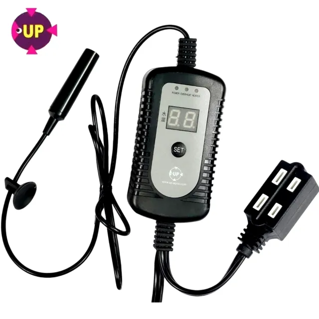 【UP 雅柏】單顯示微電腦控溫器 1000W+MR鈦管加溫棒300W(魚缸溫度控制/雙感應器 D994+水鈦300W)