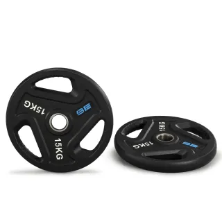 【BH歐洲百年品牌】BE-O15-15KG奧林匹克包膠槓片-二入組