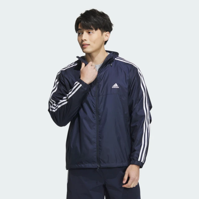 adidas 愛迪達 外套 男款 運動外套 風衣外套 ES+ 3S WV JKT 藍 JF3954