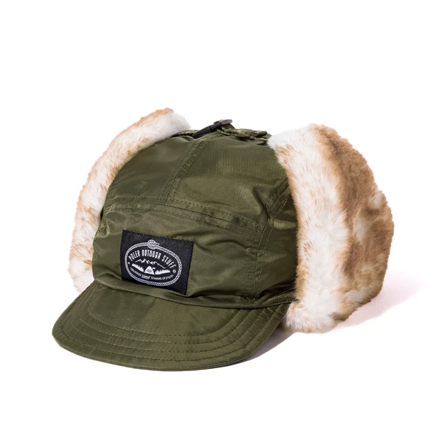 POLER STUFF 日本限定 FLIGHT NYLON FUR FLAP CAP 毛絨蓋耳飛行尼龍帽(綠)