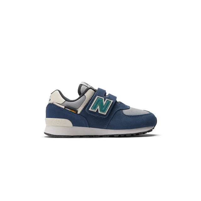 NEW BALANCE NB 574 中童 童鞋 灰藍色 運動 魔鬼氈 中性 麂皮 W寬楦 休閒鞋 PV574SOA